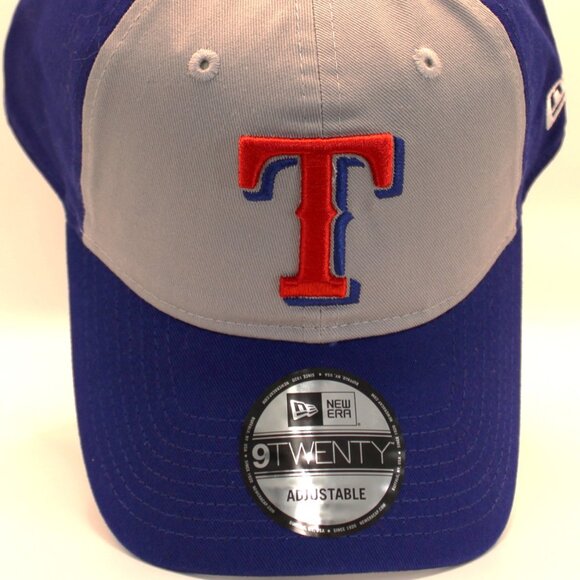 New Era 9TWENTY Texas Rangers Hat OSFM Gray/Royal Snapback – MLB Genuine - Picture 1 of 7